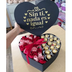 Box Ferrero rosas y chocolates Box Ferrero rosas y chocolates