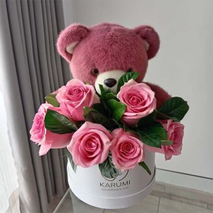 Box de rosas y Peluche (Ilusión) Box de rosas y Peluche (Ilusión)