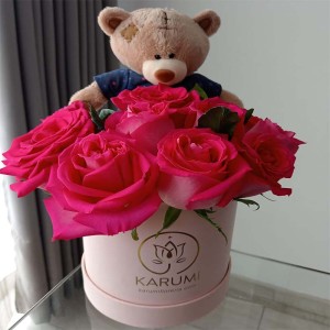 Box rosas y peluche (Cariño) Box rosas y peluche (Cariño)