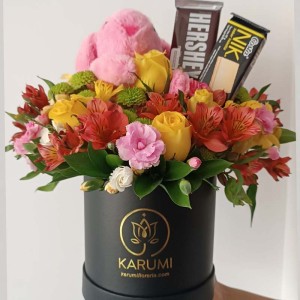 Box de Flores y Chocolates Happy Box de Flores y Chocolates Happy
