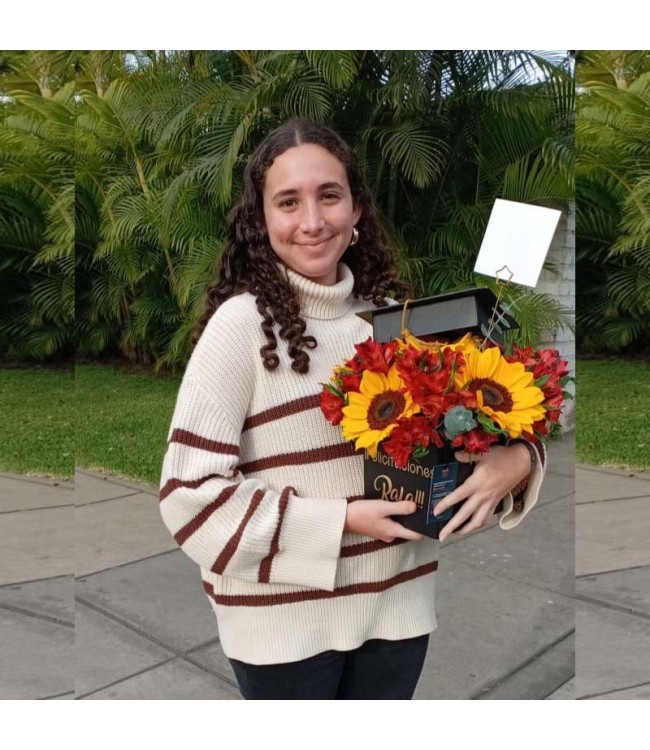 Box Graduacion Girasoles y astromelias