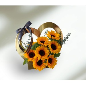 Box de girasoles Corazon Box de girasoles Corazon