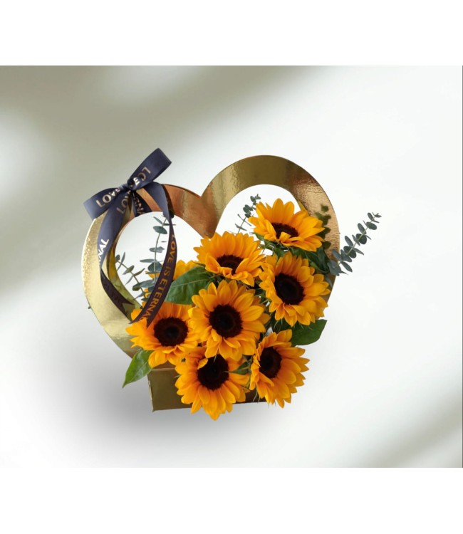 Box de girasoles Corazon