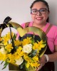 Flores Amarillas Corazón de Astromelias