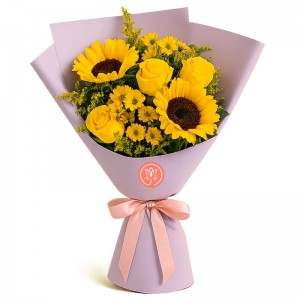 Ramo Flores Amarillas 2 Girasoles y 3 Rosas Ramo Flores Amarillas 2 Girasoles y 3 Rosas